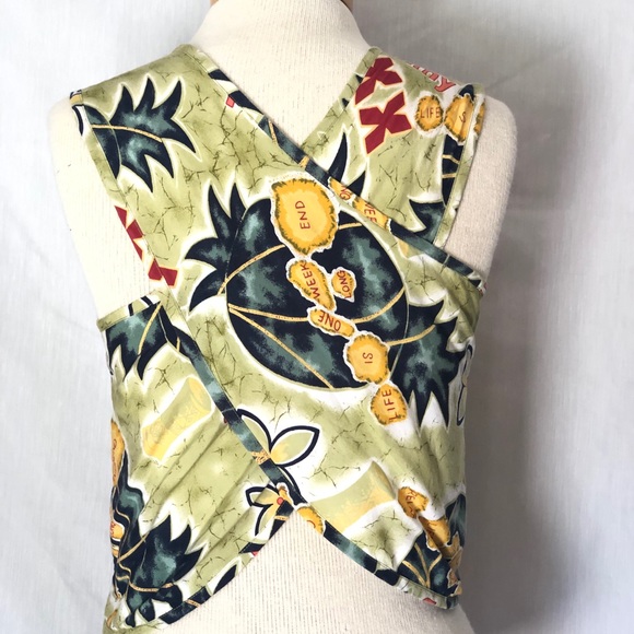 EUC Tommy Bahama XS Crop Top W/Crisscross… - Picture 3 of 7